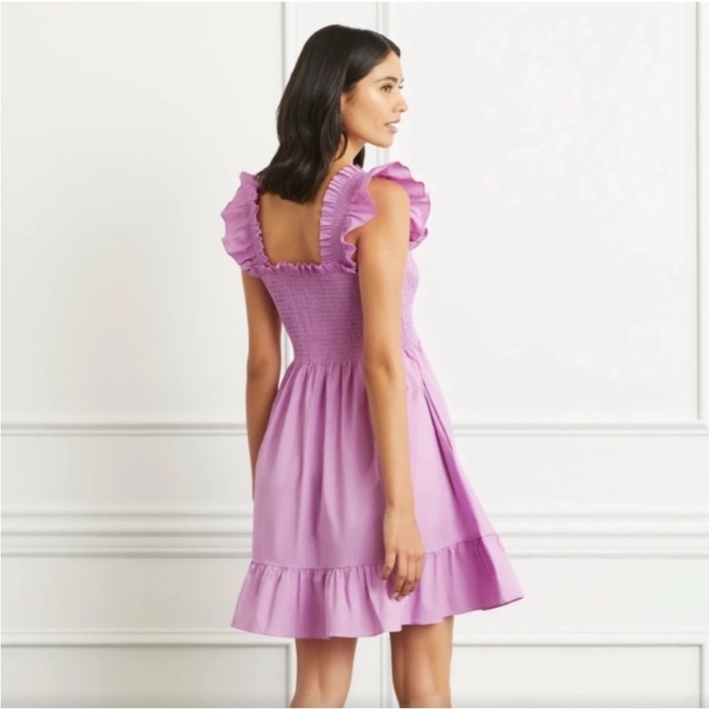 The Elizabeth Nap Mini Dress - Lilac Sky Poplin - Picture 2 of 6